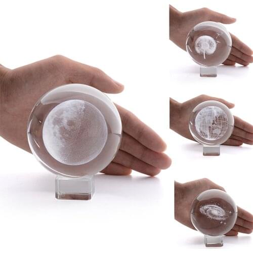 3D Statue 50mm Crystal Ball Figurine Feng Shui Office Decorative Fashion Glass Balls Room Decoration Crafts Home Decor Ornaments