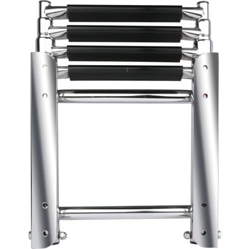 4 Step Stainless Steel Under Platform Slide Mount Boat Boarding Telescoping Ladder Sliding folding swimming Launching ladder