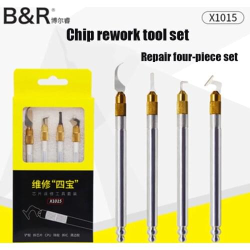 4 in 1 IC Chip Repair Thin Blade No-Slip CPU NAND Remover BGA Maintenance Knife Scraper Remove Glue Disassemble Phone PC Rework