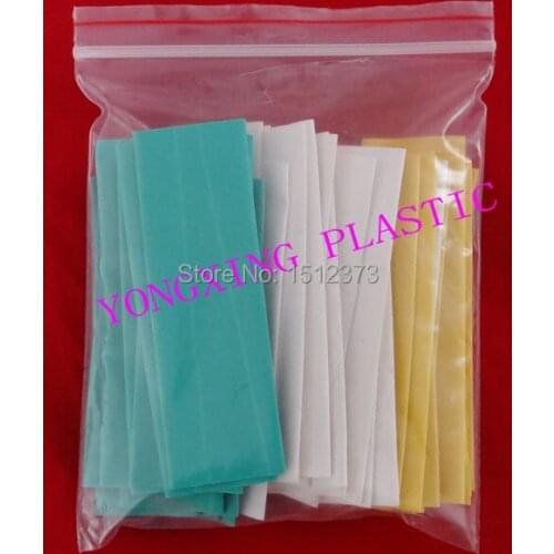 45piece/lot pvc heat shrink tubing ratio 2:1 sleeving wire cable water-proof 20mm green white yellow in bag package