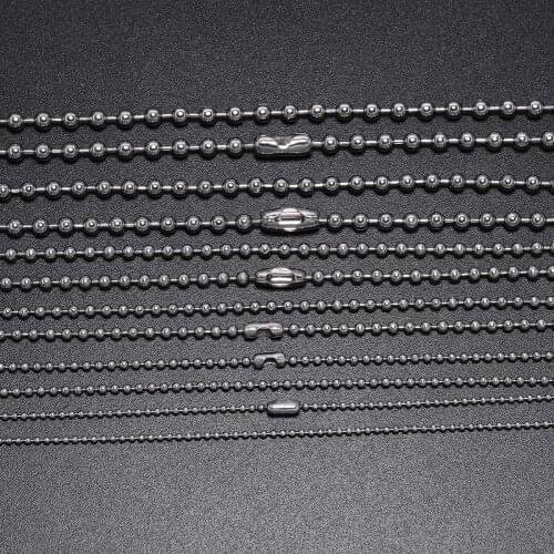 5 pcs Stainless steel Ball Bead Chains ForDIY Connector Clasp Ball Chains Keychain Jewelry Making FindingsAccessories