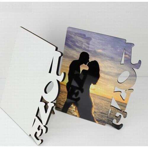 50pcs Sublimation Blank DIY Wooden Photo Frames Love MDF Frame Hard Board Photo Gift Print Decorative Unframed Panels