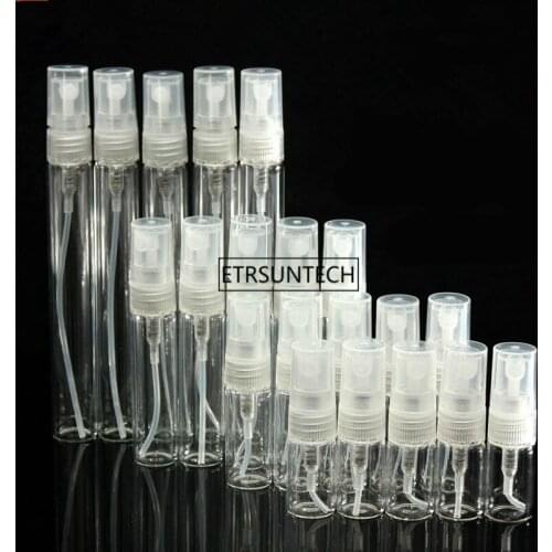 500pcs MINI Glass 2ml Atomizer bottle Pump Refillable Perfume Spray Empty Bottle Sample Vial F2722