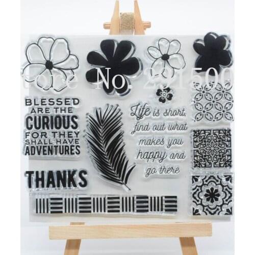 Love Bear Scrapbook DIY photo cards account rubber stamp clear stamp transparent stamp 12.5x15cm Flower Thanks