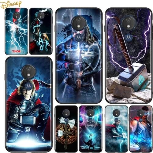 Thor marvel hero for Motorola G9 G8 G E7 E6 One Play Marco Hyper Fusion Stylus Power Edge Plus Black Phone Case