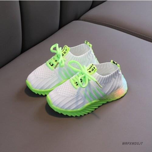 Kids led glowing light up tennis shoes for toddler baby boys girls flash luminous sneakers kids boys girls running sport shoes