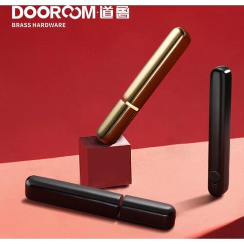Dooroom Brass Sliding Door Lock Set Handles Gold PVD Black Interior Living Room Bathroom Balcony Kitchen