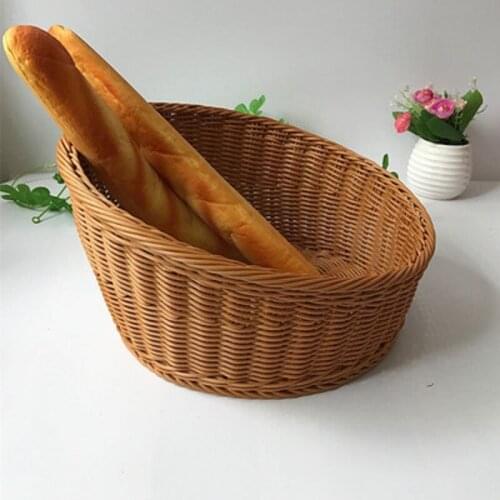 European Bread Box Decoration Storage Basket Creative Snacks Candy Fruit Basket Bread Basket Rattan Bread Box Storage Box