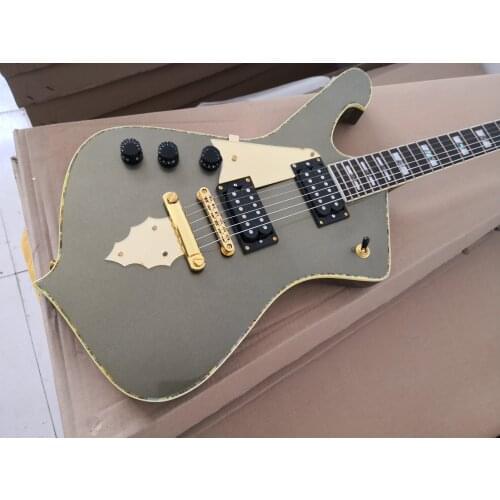 Orphan unique guitar 6 string left hand guitar ,golden bridge,HH pickups,pearl shell binding,neck set in body
