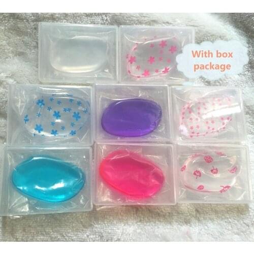 Makeup Tool Clear Silicone Powder Puff No Sponge Powder Blender Ellipse Jelly Cosmetic Transparent Makeup CC BB Puffs, Hotsale
