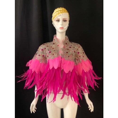 Carnival feather headwear for girls party dancing performance female clothes bow hair headdress dance feather headpiece costume