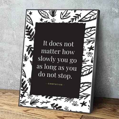 Canvas Print Picture Quotation Wall Art Leaves Paintings Home Decoration Modern Module Letter Poster For Living Room Framework