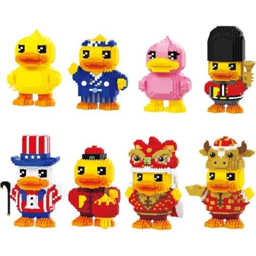 Balody Particle Assembly Cartridge Model Creative Building Block Little Yellow Duck Series Toys for Children Gifts