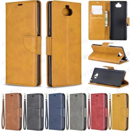 Retro Flip Wallet Leather Case For Sony Xperia 5 8 10 PLUS L1 L3 L4 XZ1 XZ2 XZ5 XA1 XA2 E6 Card Holder Hidden Bracket Cover