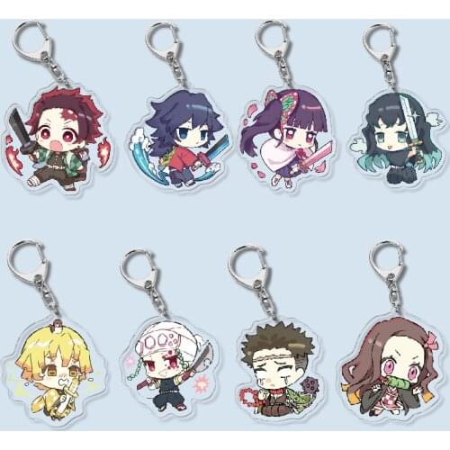 Demon Slayer creative cute personality jewelry small gifts anime acrylic keychain pendant keychain wholesale