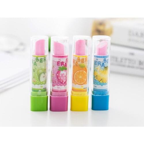 1pcs Eraser Stationery Primary School Student Stationery Creative Lipstick Style Eraser Cute Childrens Prize