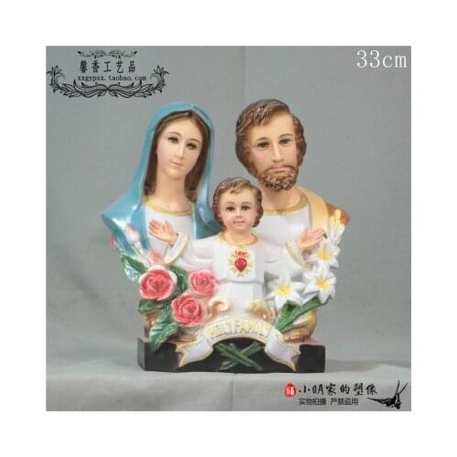 Mary Joseph saint Christian Catholic prayer for holy objects rosary church family sculptures home crafts decoration