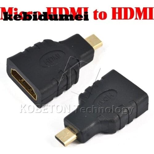 Micro HDMI-compatible to HDMI-compatible Gold Plated Adapter Connector Type A Female to micro Type D Male For HDTV Camera