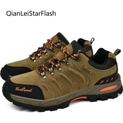 Men Casual Leather Shoes Comfortable Walkng Ankle Boots Couple Autumn Footwear Classic Outdoor Sneakers Mountain Climbing Loafer