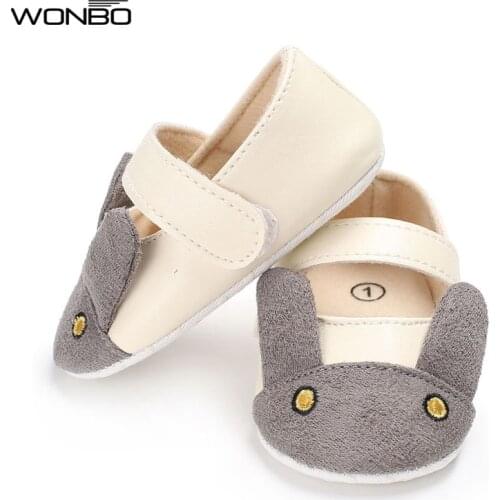 New Stylish PU Leather Baby Girl Moccasins Shoes Cute Rabbit Bebe Baby Shoes Newborn first walker toddler Shoes 2 color