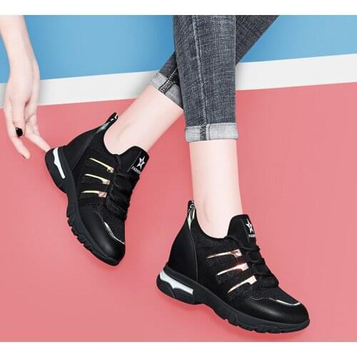 2021 autumn new casual shoes sports shoes womens platform lace-up ladies outdoor shoes High Heels Shoes Comfortable Wedges