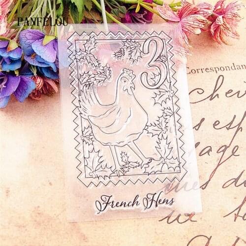 PANFELOU The hen stamps Transparent Silicone Rubber Clear Stamps cartoon for Scrapbooking/DIY Easter wedding album
