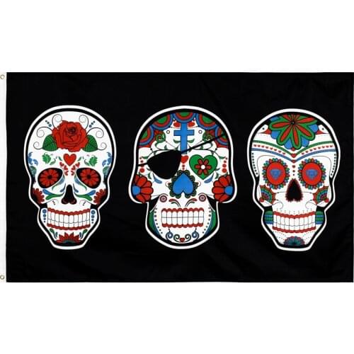 Yehoy hanging 90*150cm follower jolly roger skull bone Flag For Decoration