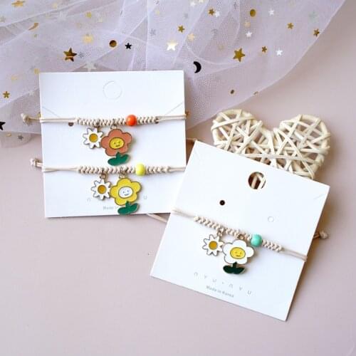 Popular Little Red Flower Bracelet Women Sweet Sunflower Student Girlfriend Student gift Jewelry #7A4178