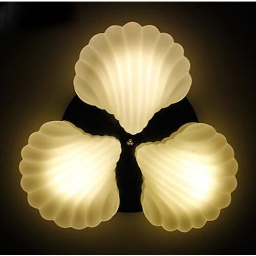 46cm white E27 ceiling lights brief fashion personality 3 pieces shell ceiling lamp lighting droplight fixture bedroom lamps