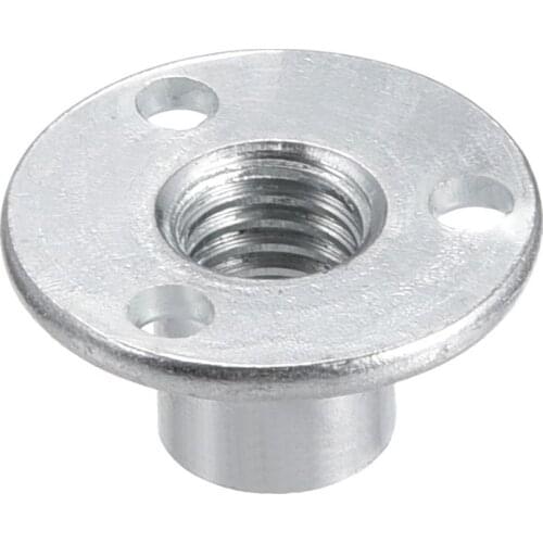 Uxcell 10pcs M8x22mm M10x25mm Brad Hole Tee Nut Wooden Furniture Carbon Steel Round Base Screw-In Tee Nut Furniture Accessory