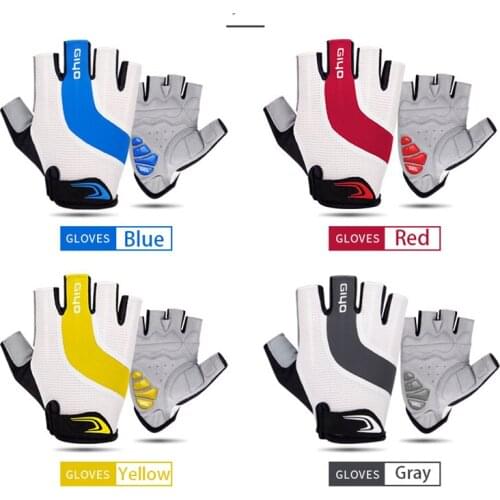 Simple Style Bike Gloves Half Finger Gel Anti-shock Lightweight Comfort Cycling Wear for Road Mountain Travel Bike Accessories