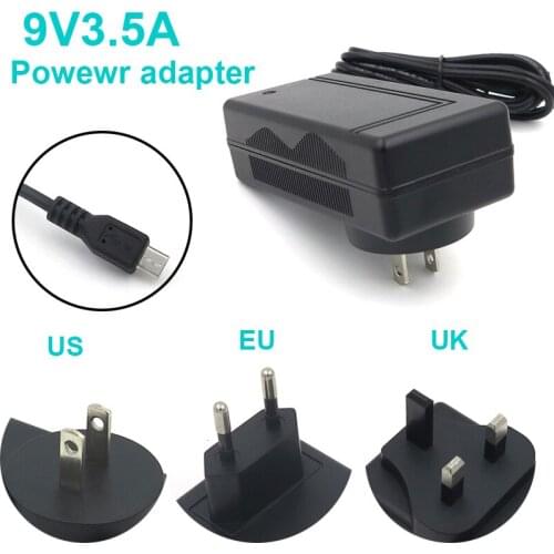 VORED 1PCS 9V3.5A Charger Power Supply Adapter US/EU/AU Converter 1.5m Cable Power adaptor for Security monitor Free shipping