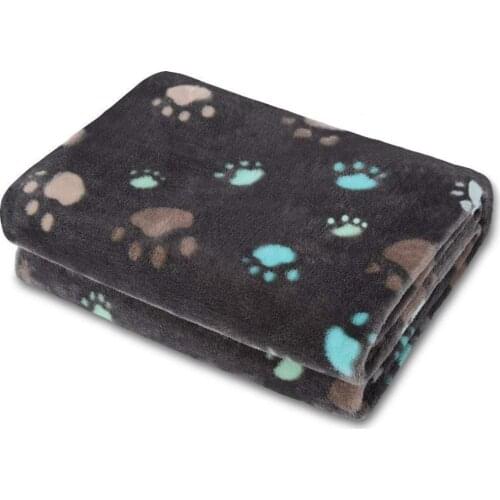 Winter Warm Cat Fleece Soft Paw Print Blanket Cat Litter Puppy Sleep Mat Lovely Mattress Cushion For Small Large Dogs Pet Tool