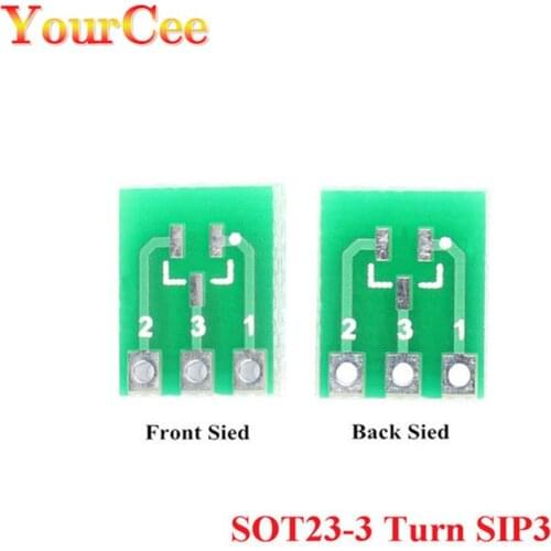 10pcs SOT23-3 Turn To DIP Adapter SMD SOT23 Turn SIP3 SMD Converter Plate SOT SIP IC Socket PCB Board DIY Kit