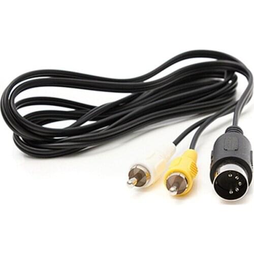 2 pcs Top Selling 6ft A/V Cable Drive MD 1 For Master System 1 RCA Phono AV Video Lead Cable For Sega For Mega High Quality