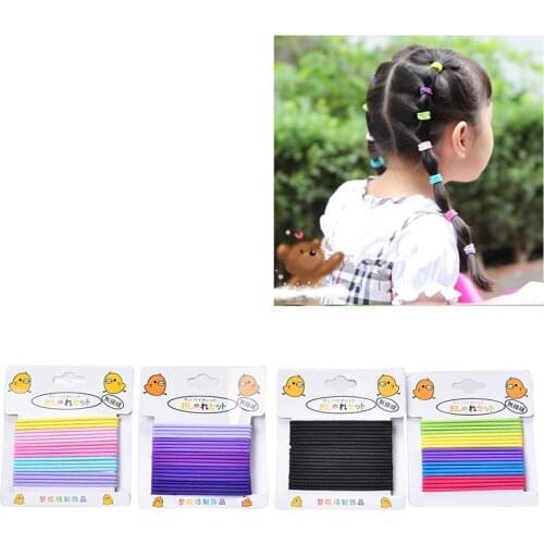 20 Pcs Elastic Hair Bands Girl Ponytail Holder Hair Accessories Rubber Hair Ties