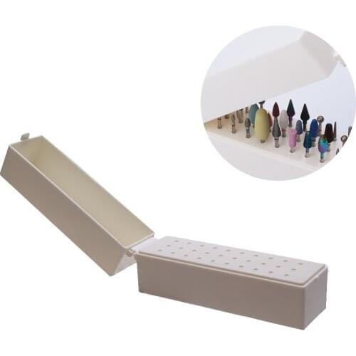 30 Slots Plastic Display Nail Drill Bits Storage Box For Drill Bit Acrylic Clear Holder Electric Machine Manicure Accessory