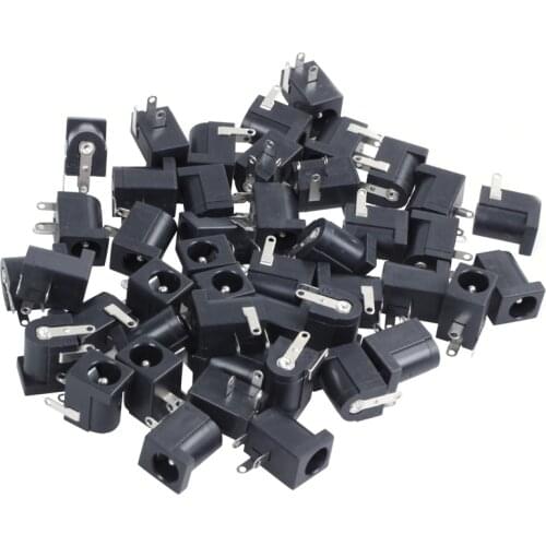 45 Pcs DC Power Jack Socket 2.1mm x 5.5mm Barrel-Type PCB Mount DC-005