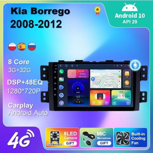 2 Din For Kia Borrego 2008 2009 2010 2011 2012 Android 10 Car Radio GPS Navigation 4G WIFI USB Android Auto Carplay DVD Player