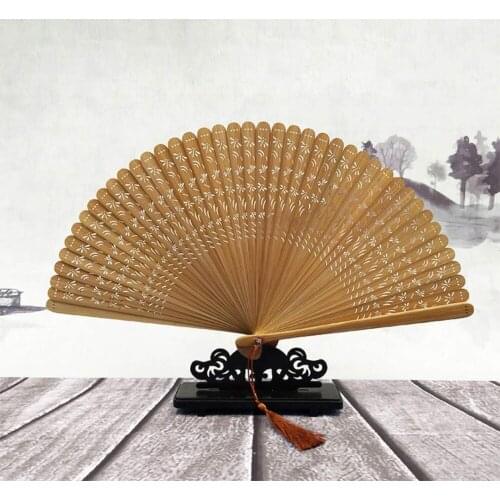 Pure handmade bamboo fan children Japanese bamboo products folding fan