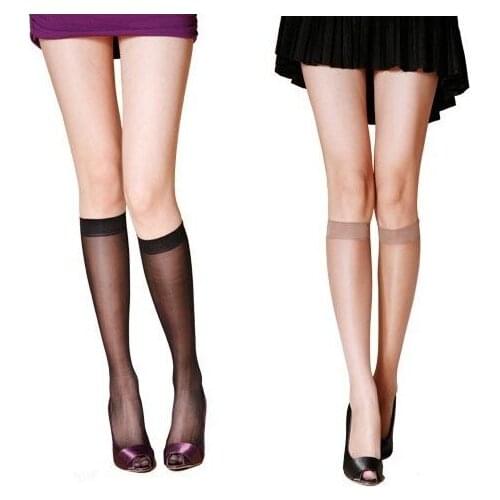 Free Shipping 40pcs=20 pairs/lot Womens Fashion knee highs socks,comfortable cool nylon stocking