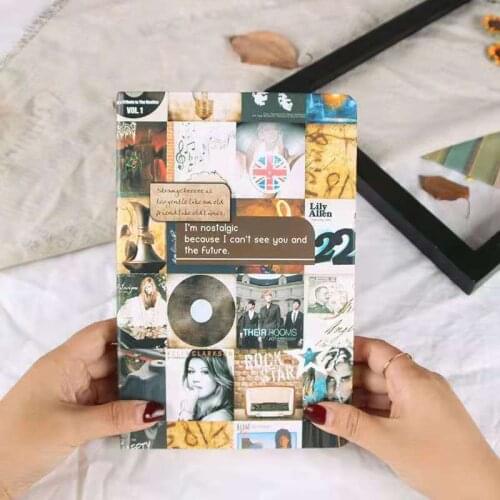 Retro Notebook Sketchbook Diary Drawing Painting Graffiti Hard Cover Color Page Notebook Memo Pad School Office Stationery Gift