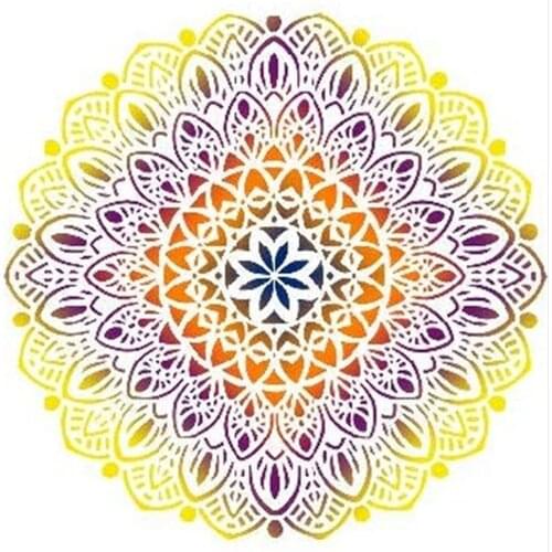 DIY Craft Layering Mandala Stencils for Painting on Wood Walls Art Scrapbooking Stamping Album Decorative Embossing Paper Cards