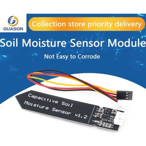 Capacitive Soil Moisture Sensor Module Not Easy to Corrode Wide Voltage Wire 3.3~5.5V Corrosion Resistant W/ Gravity for Arduino