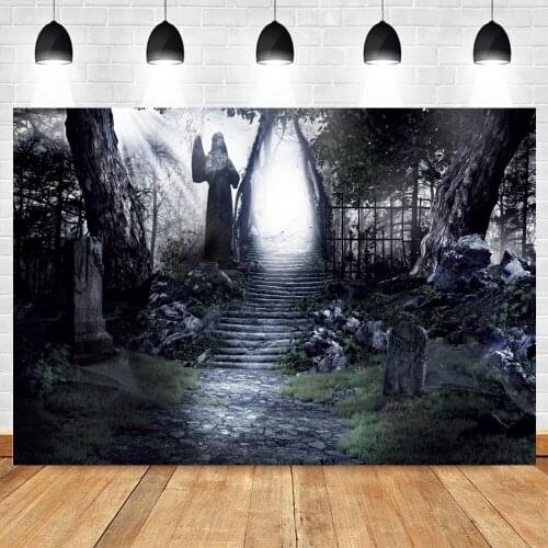 Yeele Halloween Backdrop Photocall Tomb Dead Forest Baby Portrait Party Decor Photography Photographic Background Photo Studio