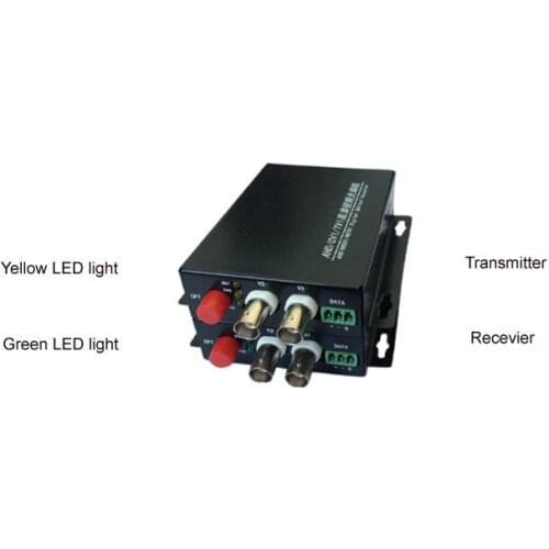 HD 1080P CVI AHD TVI 2 Channel Video Fiber Optical Media Converters for HD CCTV