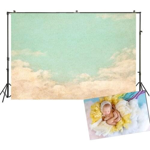 HUAYI Photography Backdrop Newborns Child Baby Birthday Photobooth Background Grunge Clouds Sky Wall Photo Backdrop Props D-7716