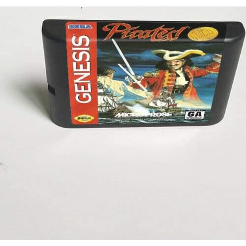 Pirates Gold - 16 Bit MD Game Card for Sega Megadrive Genesis Video Game Console Cartridge