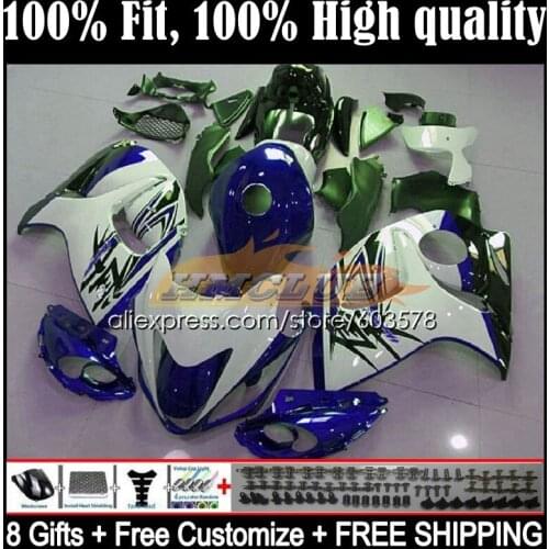 Injection For SUZUKI Hayabusa GSX-R1300 08 09 10 11 12 13 21CL.75 GSXR1300 CC 2014 2015 2016 2017 2018 2019 Fairing white cyan