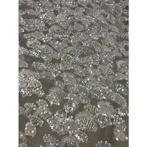 Beautiful S-666812 embroidered mesh lace fabric good quality french net fabric for party dress